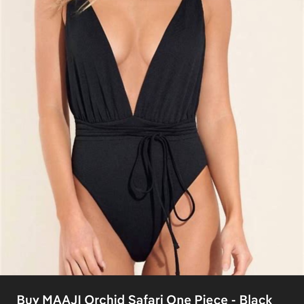 Maaji Black One-Piece Orchid Safari